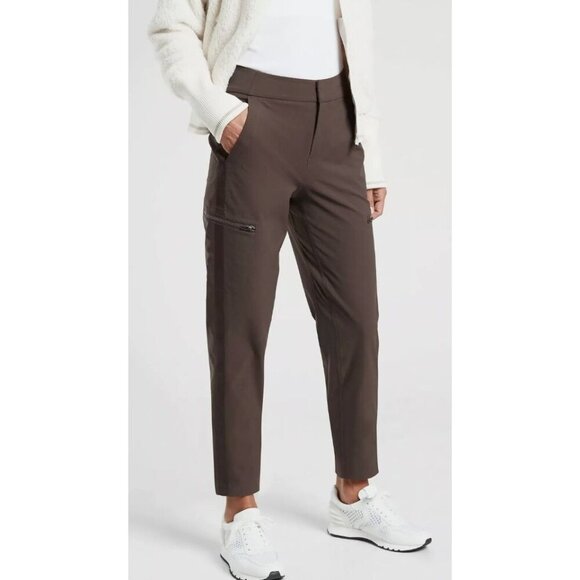 Athleta Wander Hybrid Pant Walnut Brown-sz 6 - Picture 1 of 15